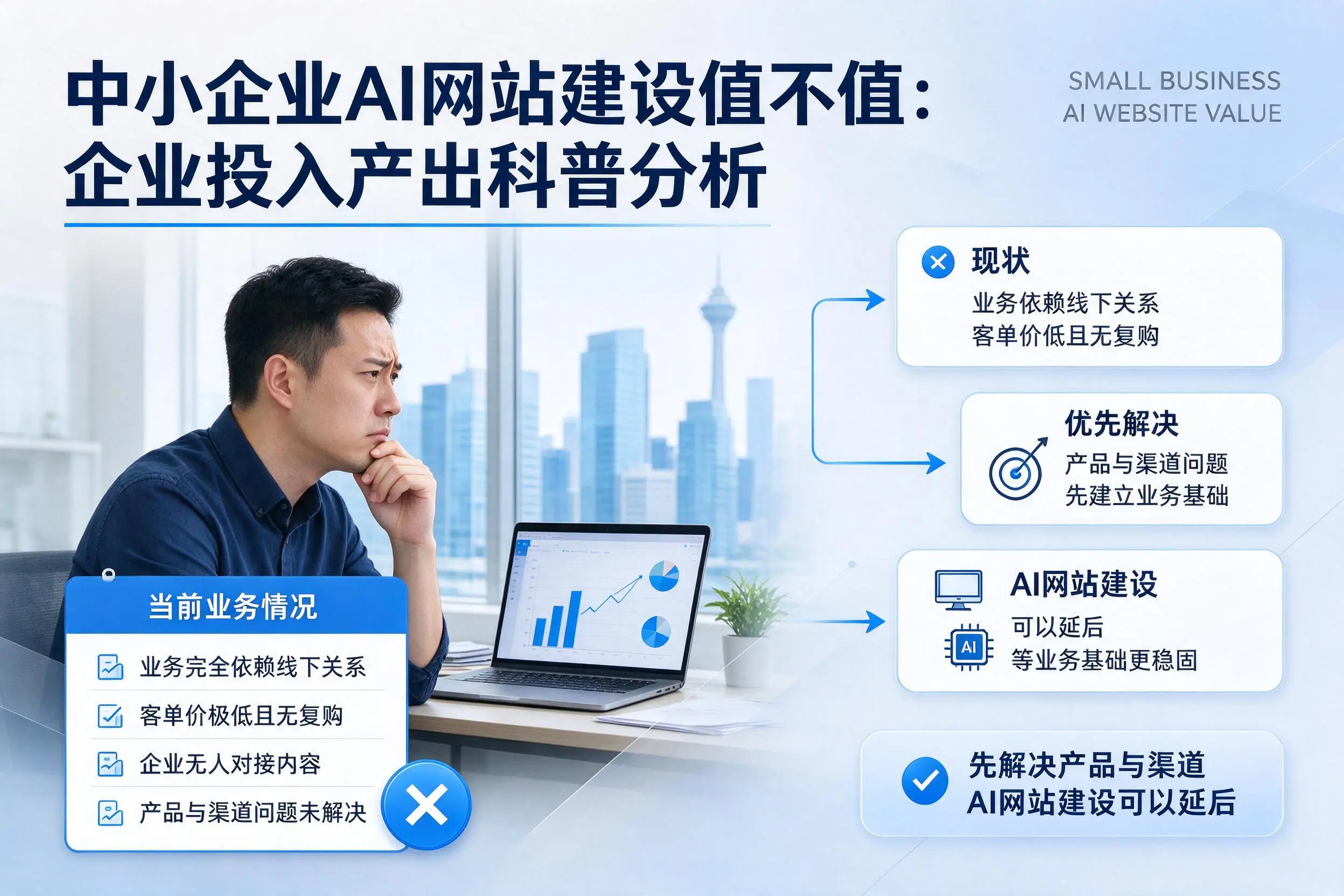 中小企业AI网站建设值不值：玉林企业投入产出科普分析
