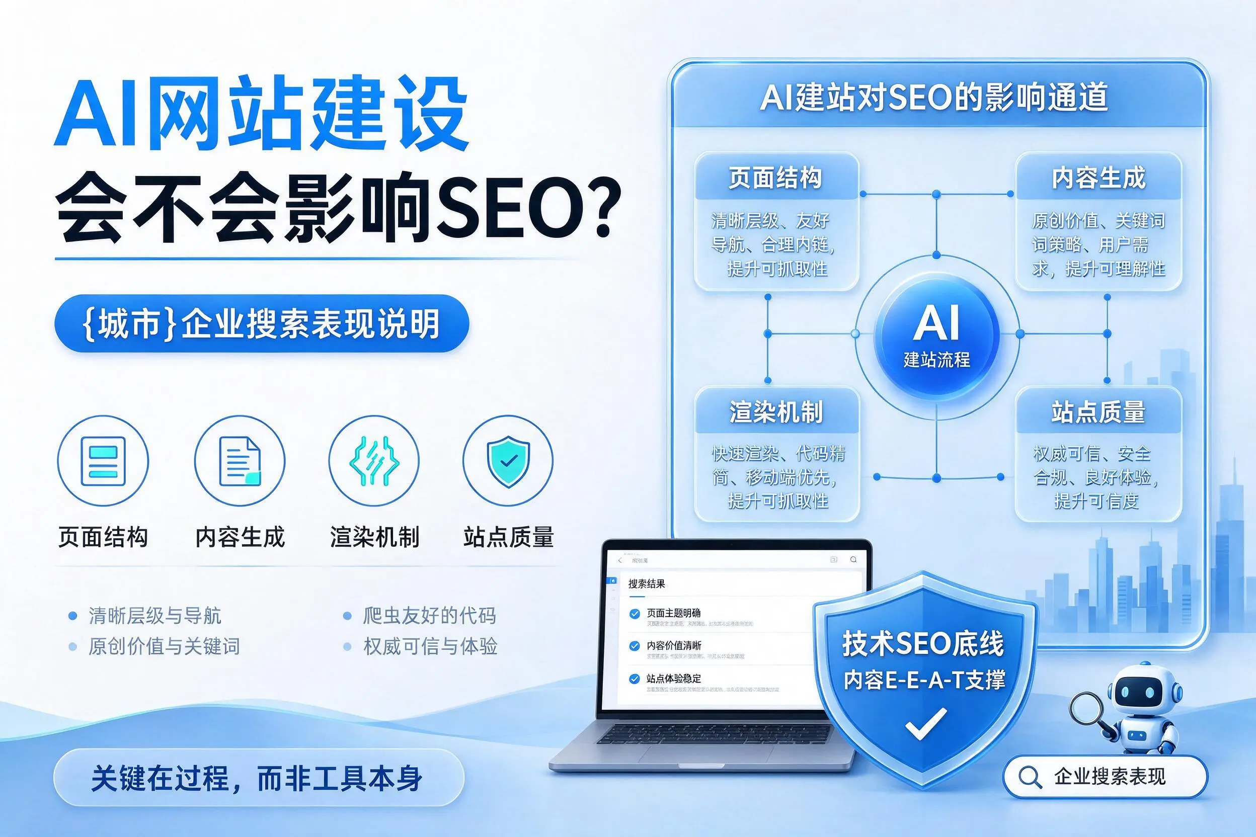 AI网站建设会不会影响SEO？玉林企业搜索表现说明