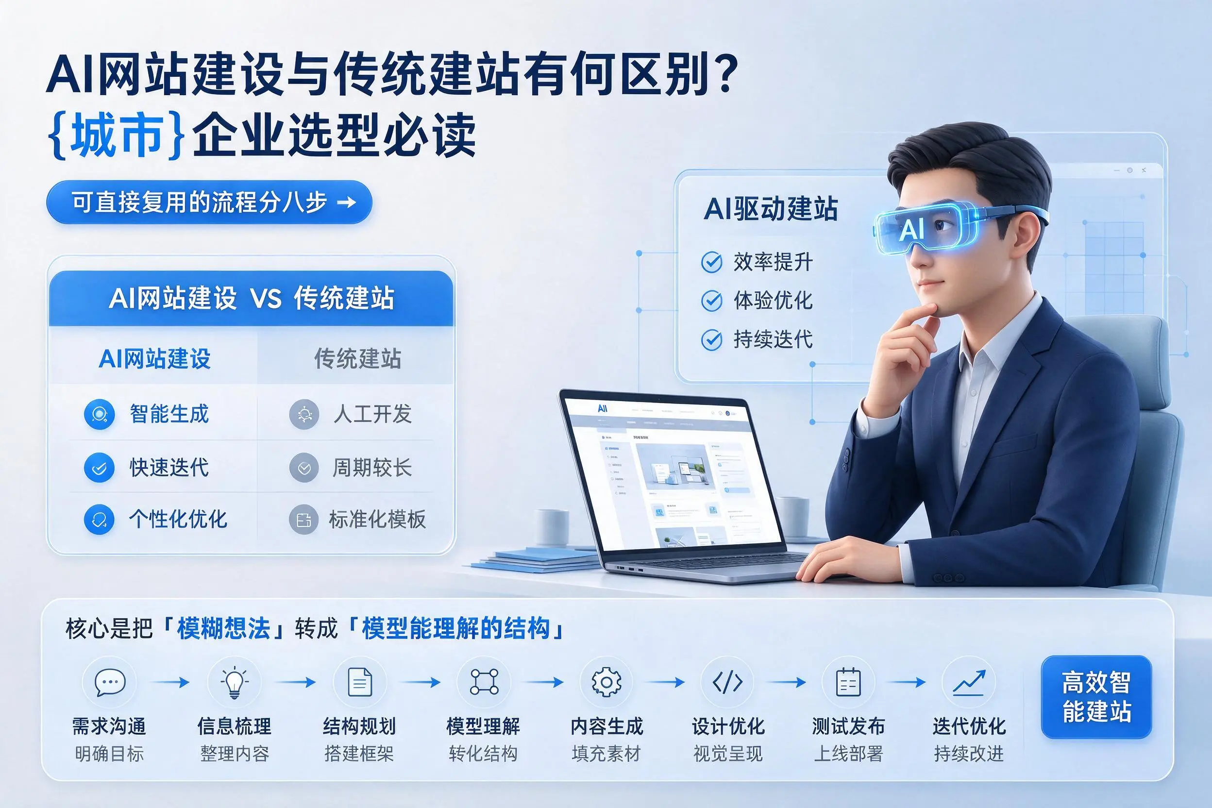 AI网站建设与传统建站有何区别？玉林企业选型必读