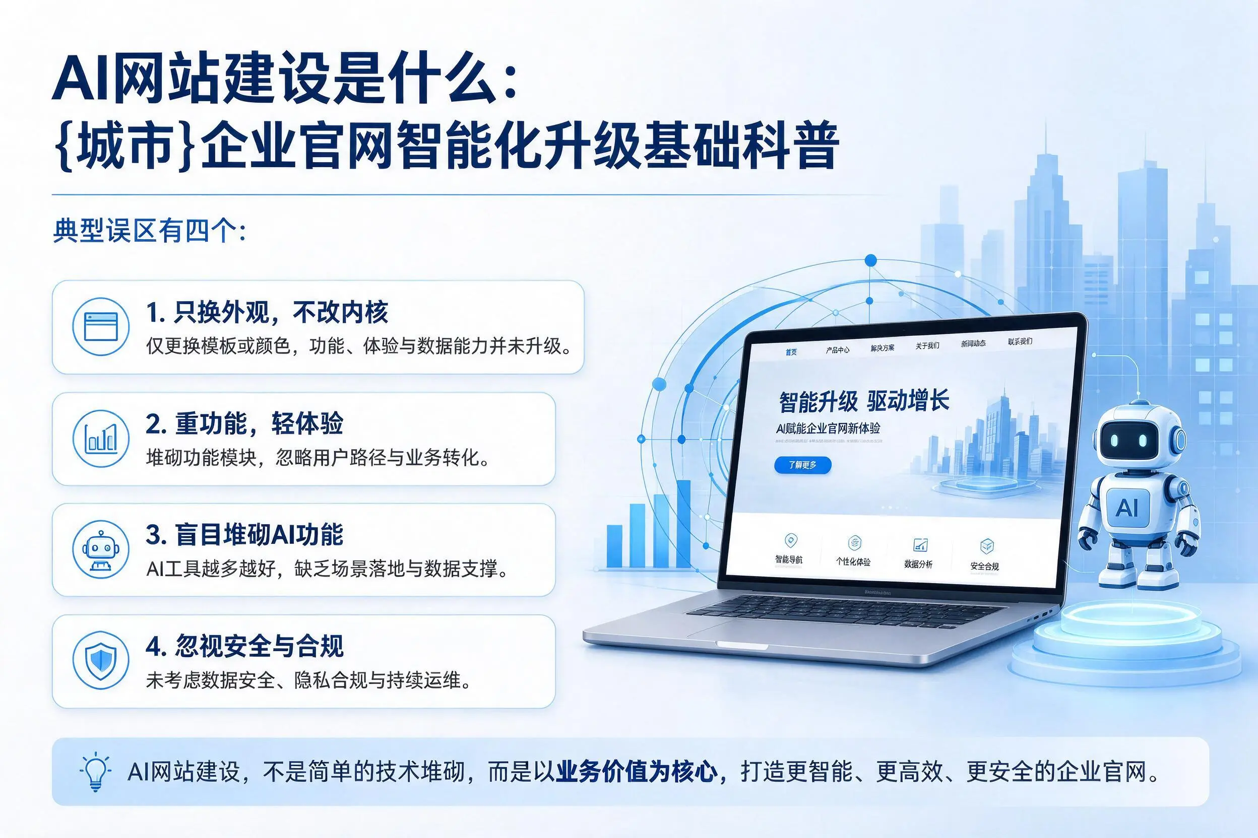 AI网站建设是什么:玉林企业官网智能化升级基础科普