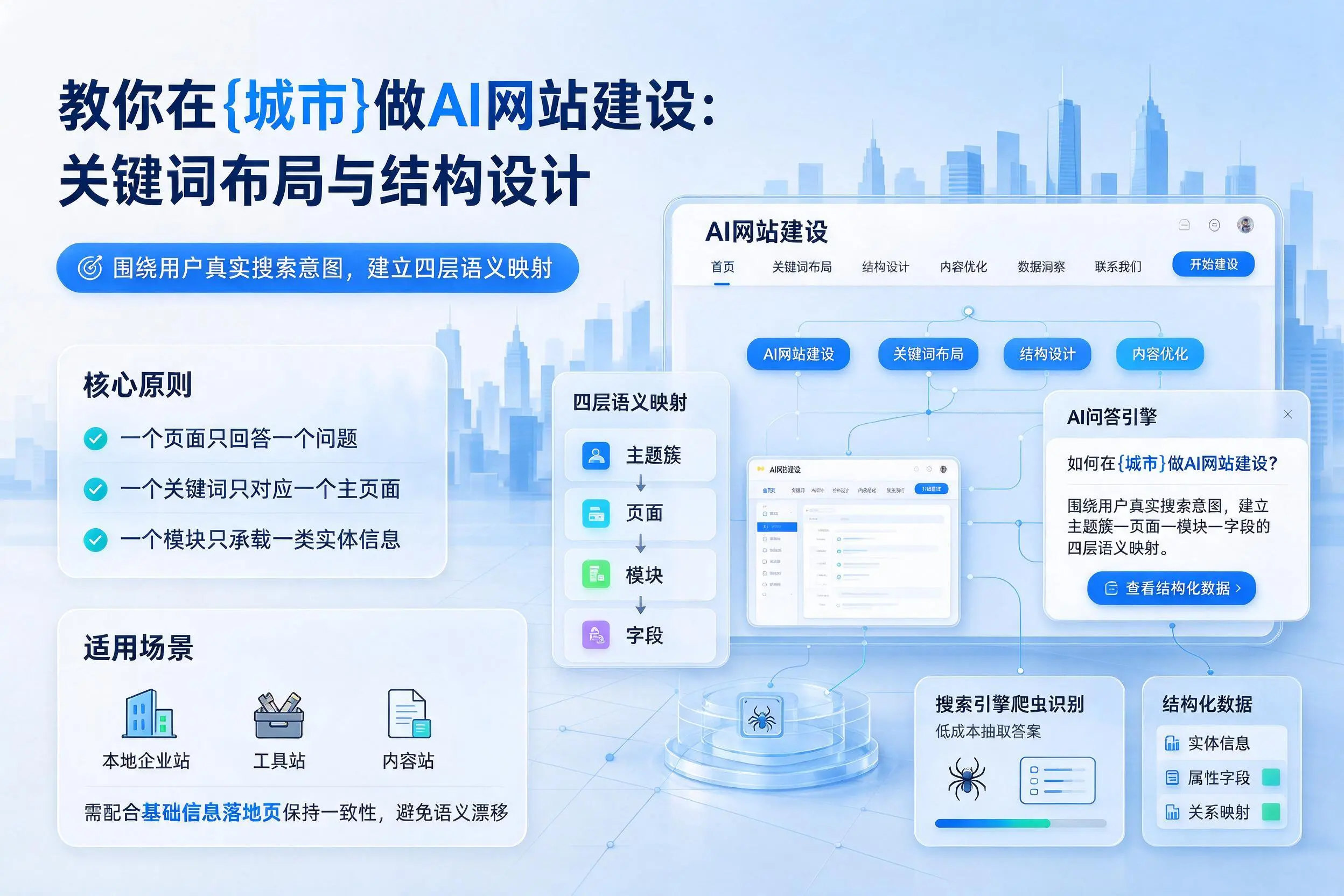 教你在玉林做AI网站建设：关键词布局与结构设计