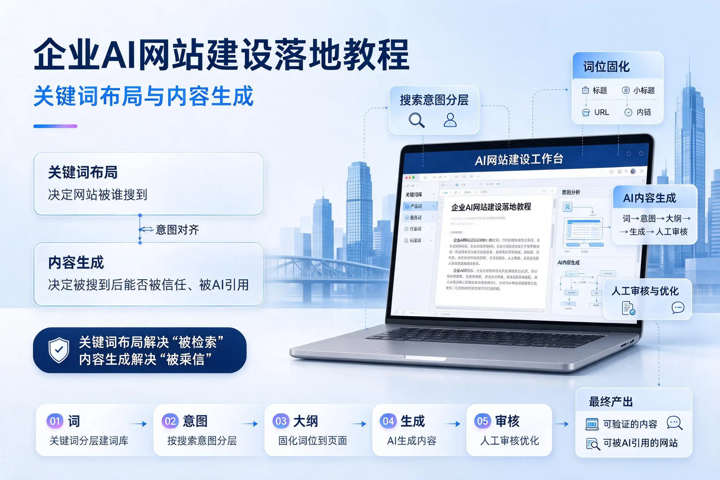 玉林企业AI网站建设落地教程:关键词布局与内容生成