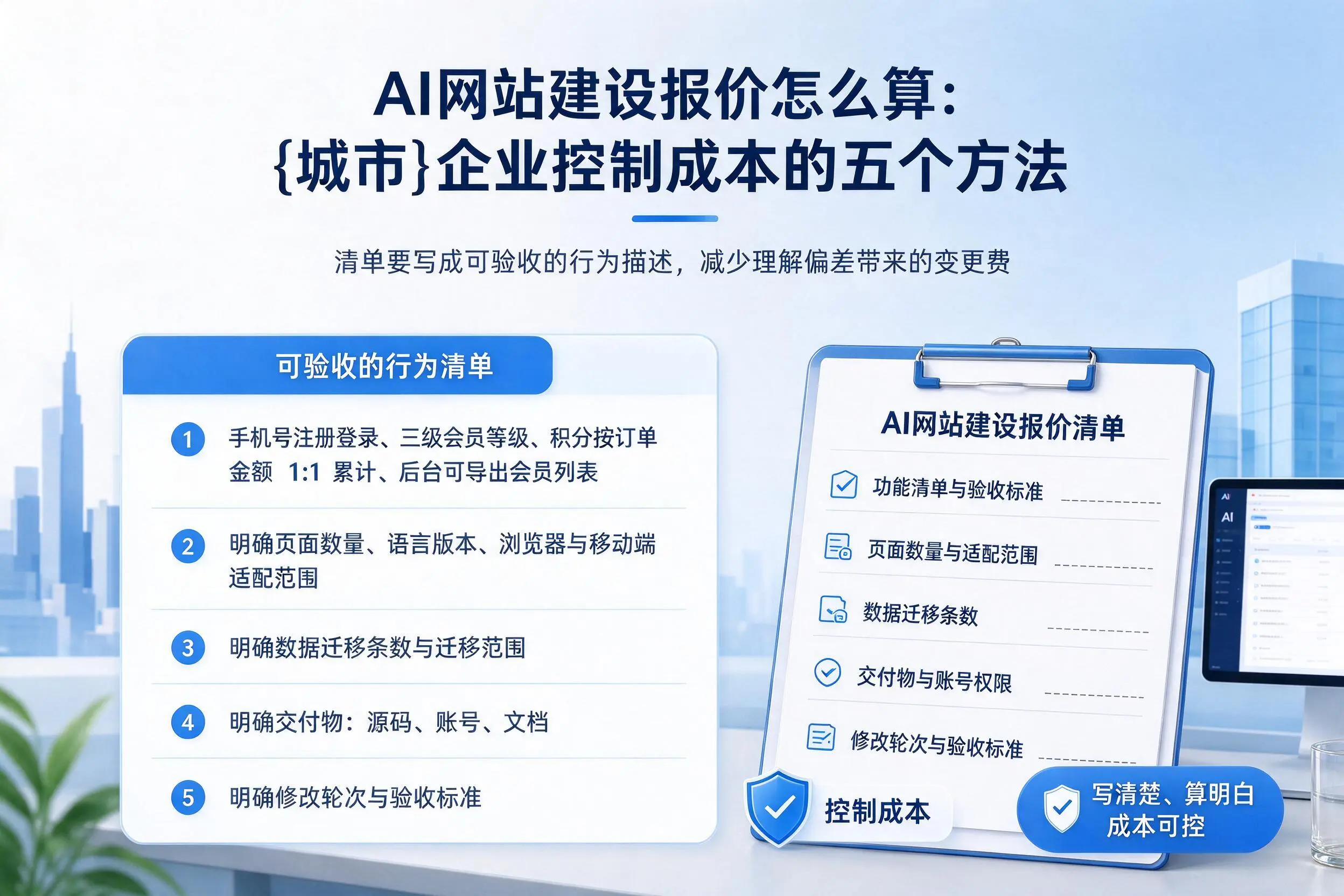 AI网站建设报价怎么算：玉林企业控制成本的五个方法