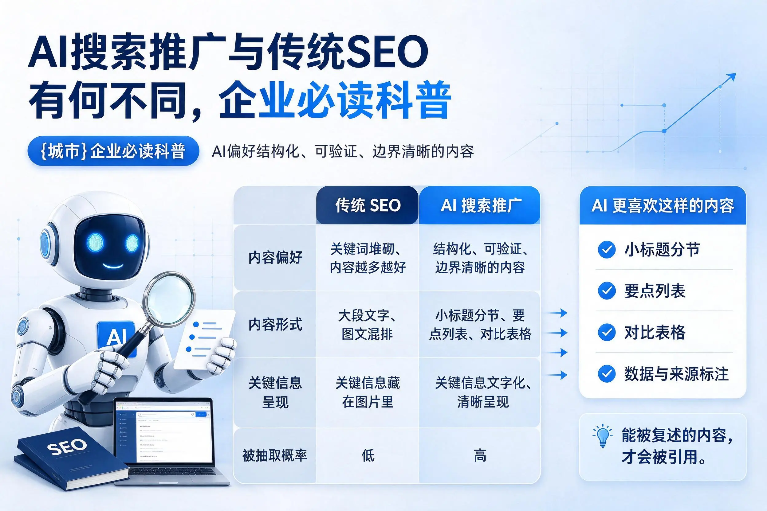 AI搜索推广与传统SEO有何不同,玉林企业必读科普